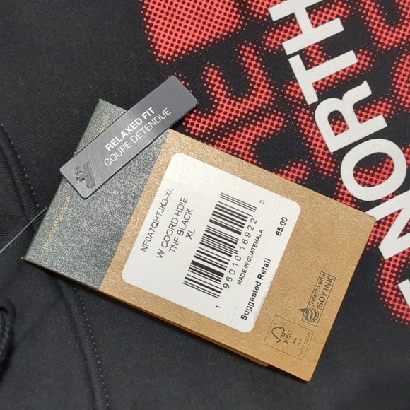 The North Face Women's  Coordinates Logo Crop Hoodie Black size XL - Picture 5 of 8